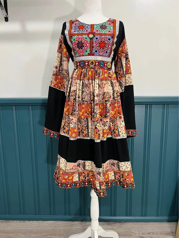 Afghani dress, لباس افغانی کتانی - photo 5