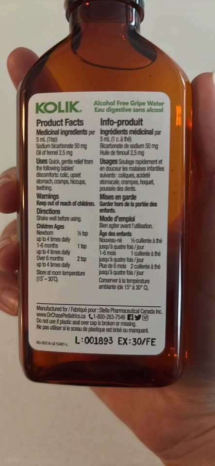 Dr. Chase Pediatrics Kolik Alcohol Free Gripe Water - photo 2