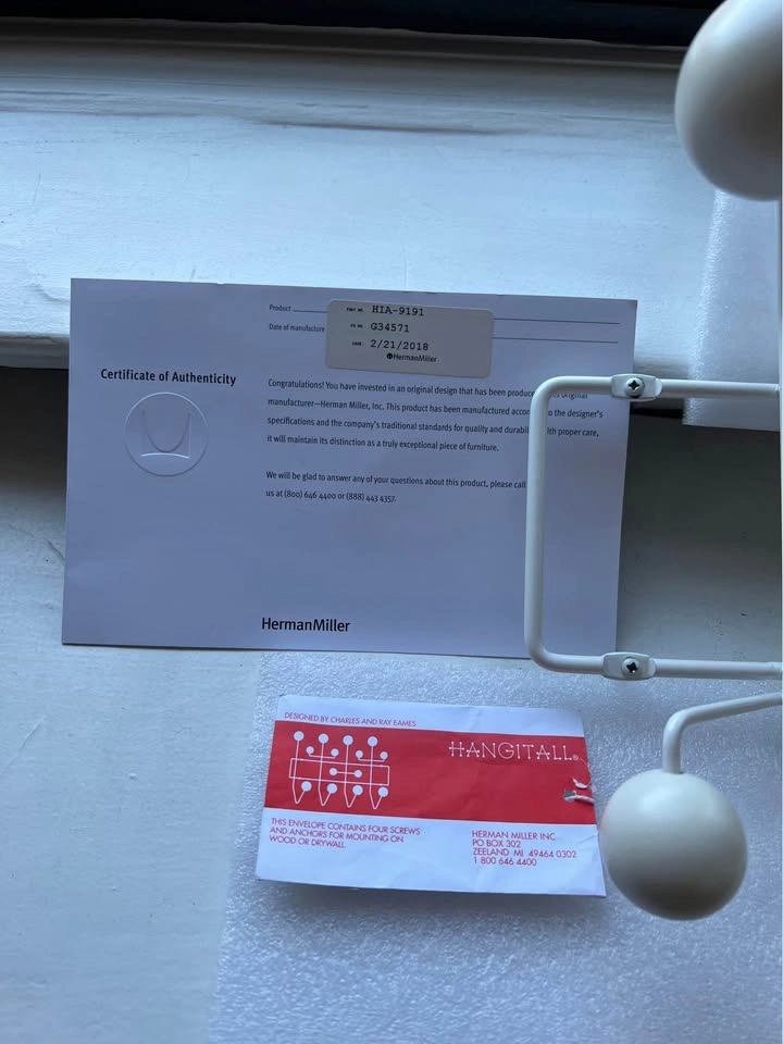 Eames Hang It All® by Herman Miller in White. Excellent conditio - photo 3