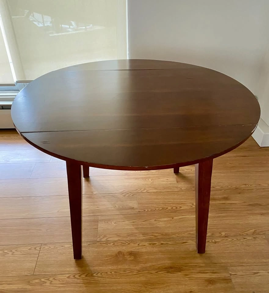 Round wood kitchen table - photo 2