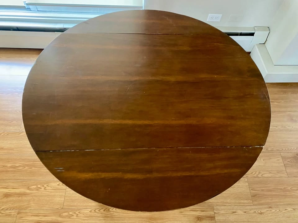 Round wood kitchen table - photo 3