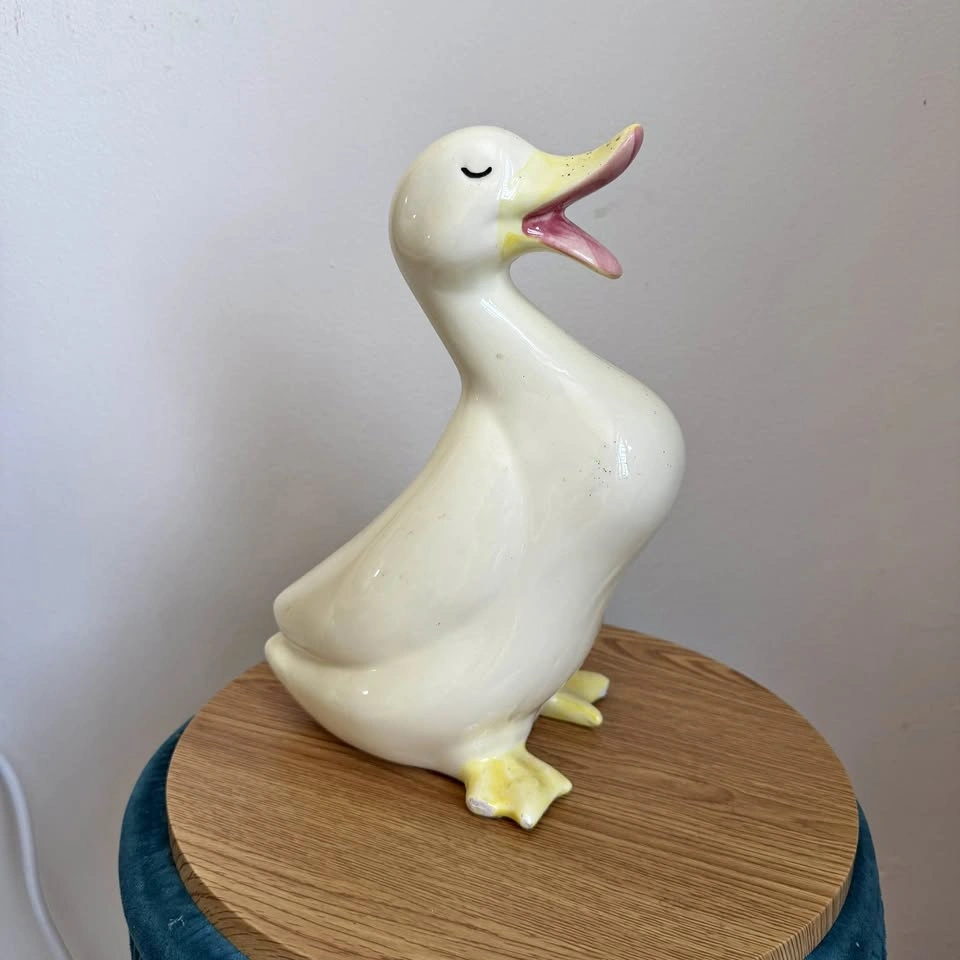 Vintage Ceramic Quacking Duck / Goose Figurine