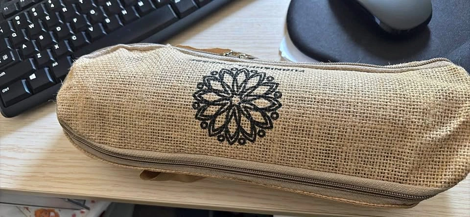 Printed Copper Water Bottle with Jute Case