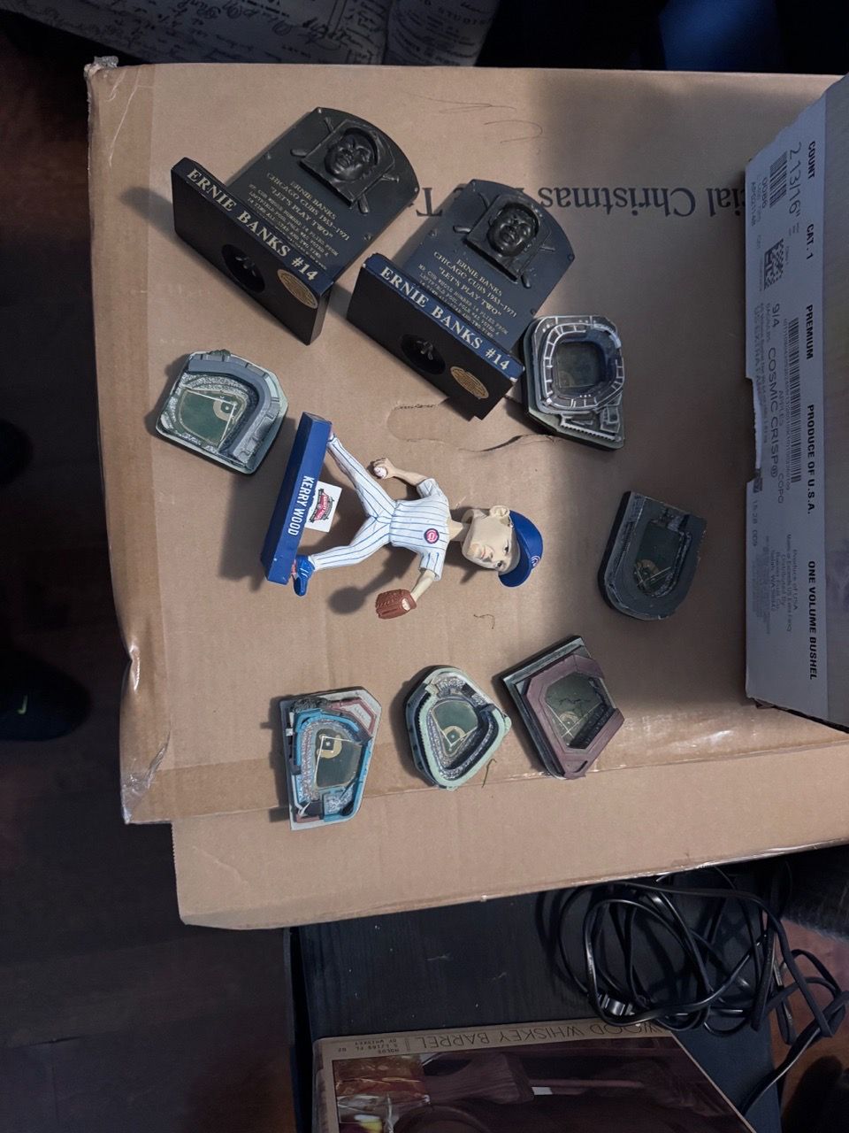 Cubs memorabilia and other stadium statues