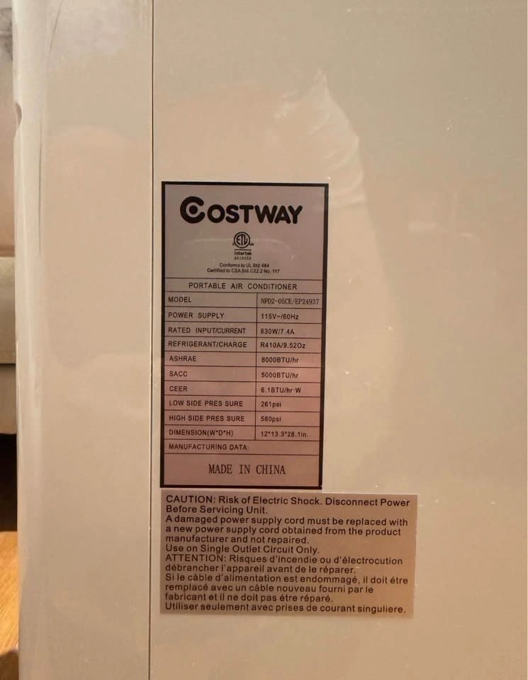 AC Costway 8000 BTU - photo 4