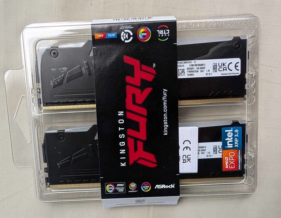Kingston Fury Beast Black RGB DDR5 6000 CL30 - 16GB (2x8GB) - photo 2