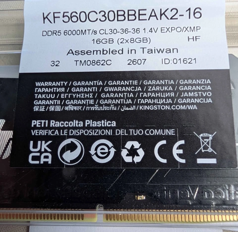 Kingston Fury Beast Black RGB DDR5 6000 CL30 - 16GB (2x8GB) - photo 3
