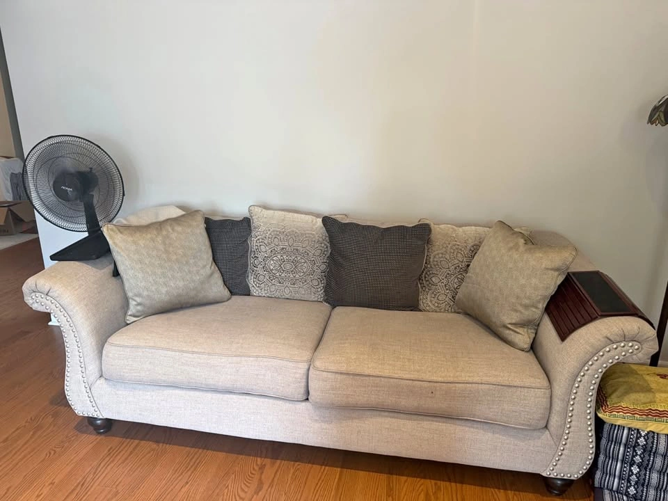 Sofa & Love Seat combo with 11 cushions From Ashley Furniture