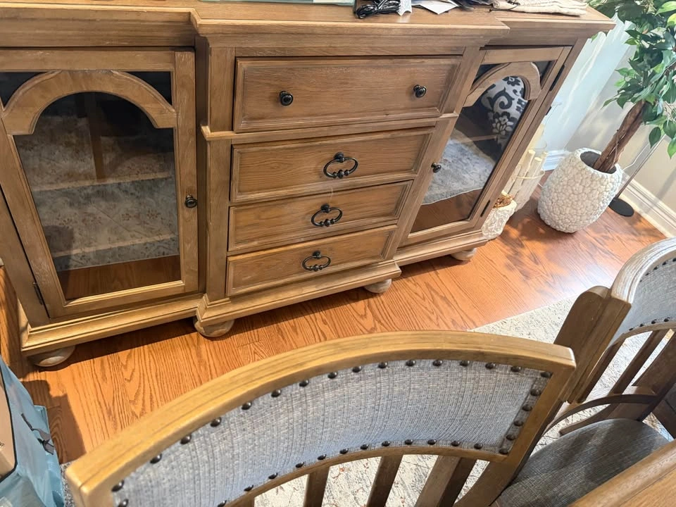 Buffet table from Ashley Furniture and Mirror - photo 2