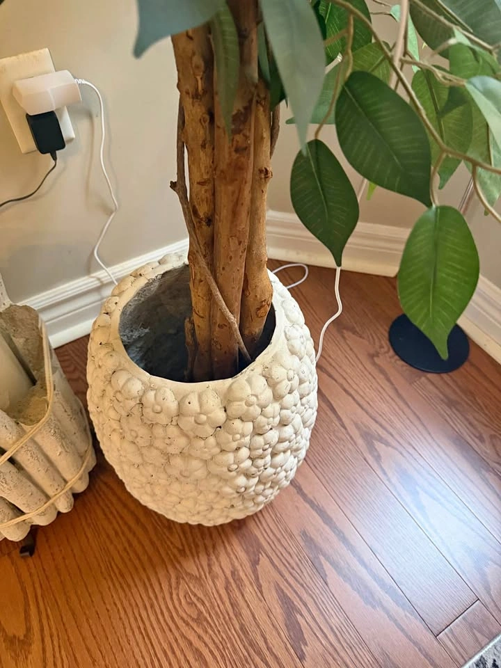 Ficus Artificial Tree with Planters and candle holder