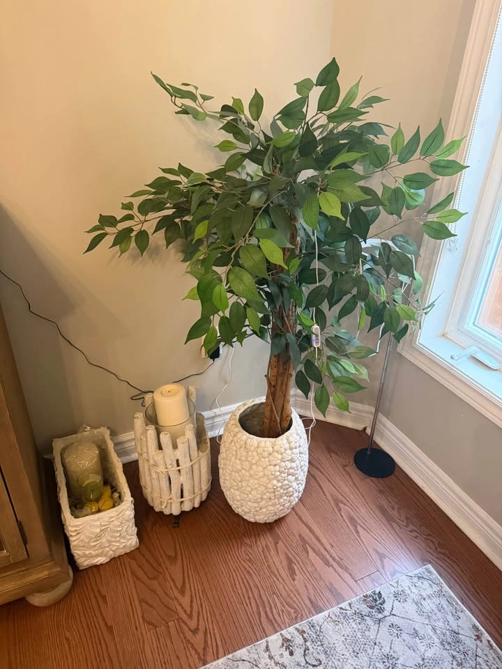 Ficus Artificial Tree with Planters and candle holder - photo 2