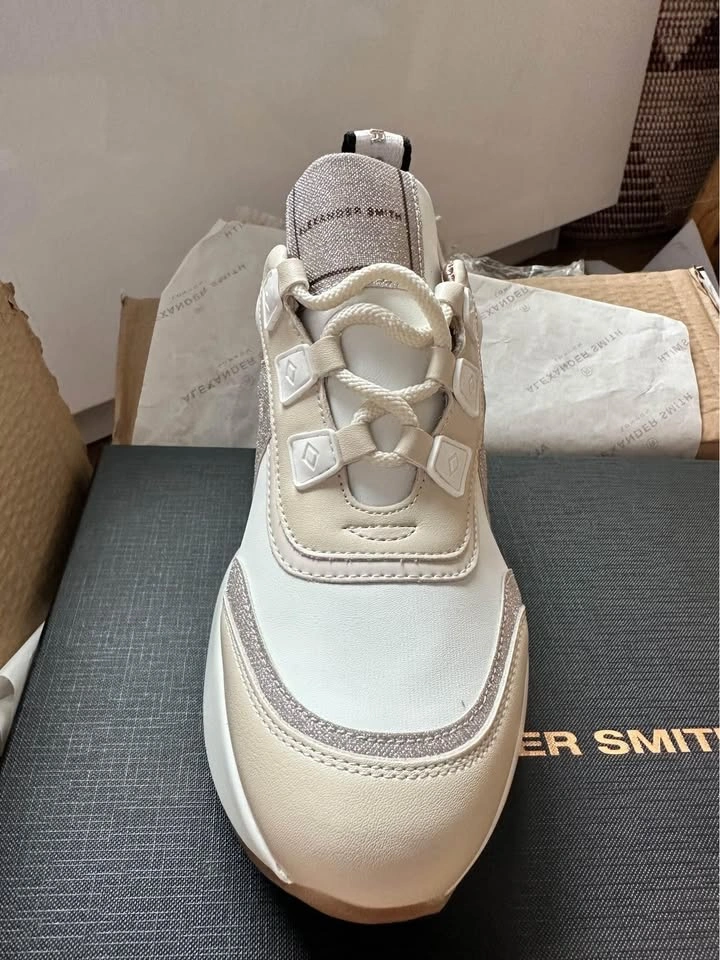 Alexander Smith White Gold Marble sneaker size 35 NEVER WORN - photo 3