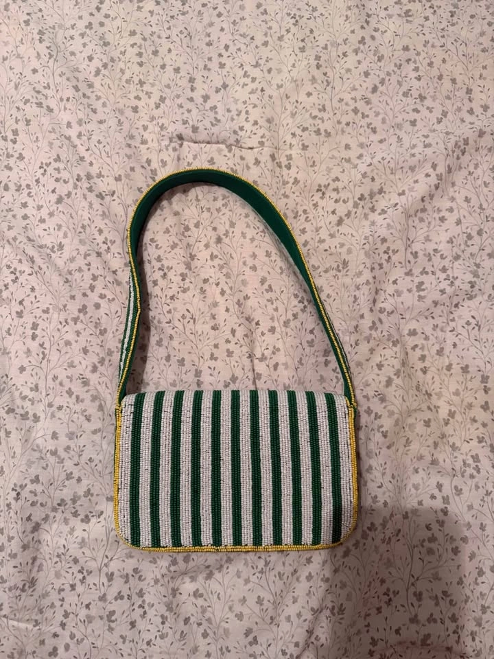 Anthropologie Fiona Beaded Bag- Banana - photo 3