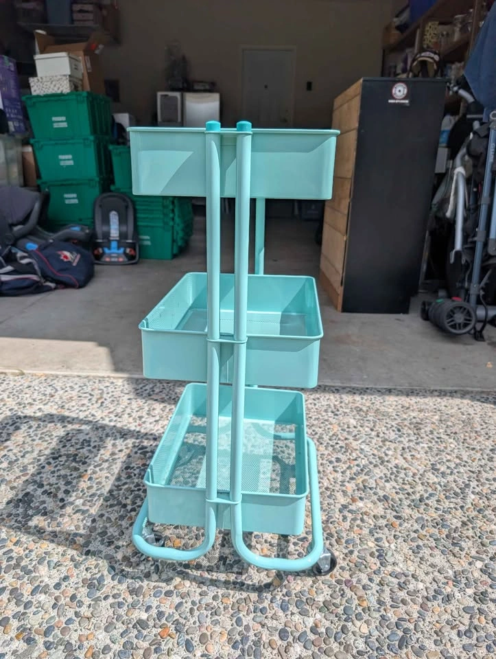 IKEA RÅSKOG Rolling Utility Cart - Turquoise / Teal - photo 3