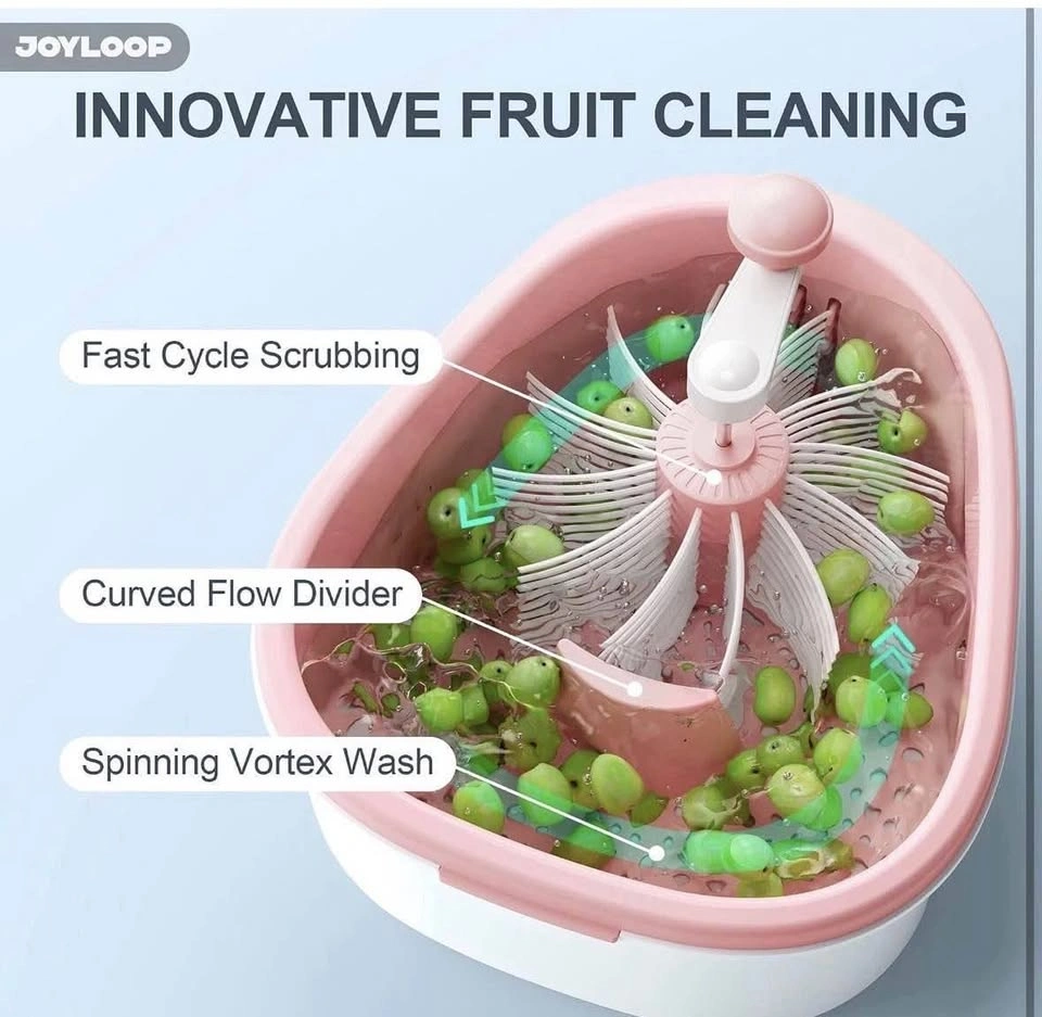 JOYMOOP Fruit Cleaner Spinner JOYLOOP, Large Fruit Washer - photo 2