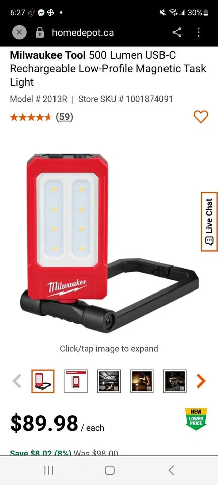 Milwaukee Tool magnetic light
