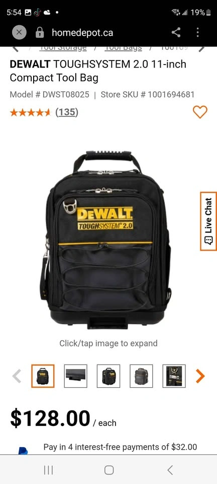 NEW DEWALT TOUGHSYSTEM 2.0 11-inch Compact Tool Bag - photo 3