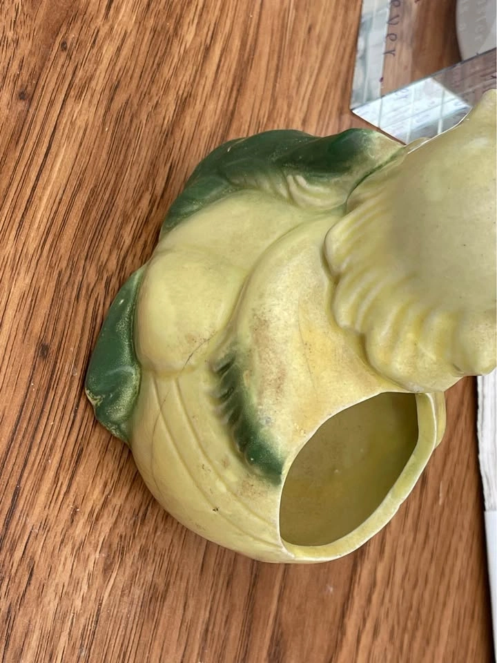 Kitty planter green vintage - photo 2