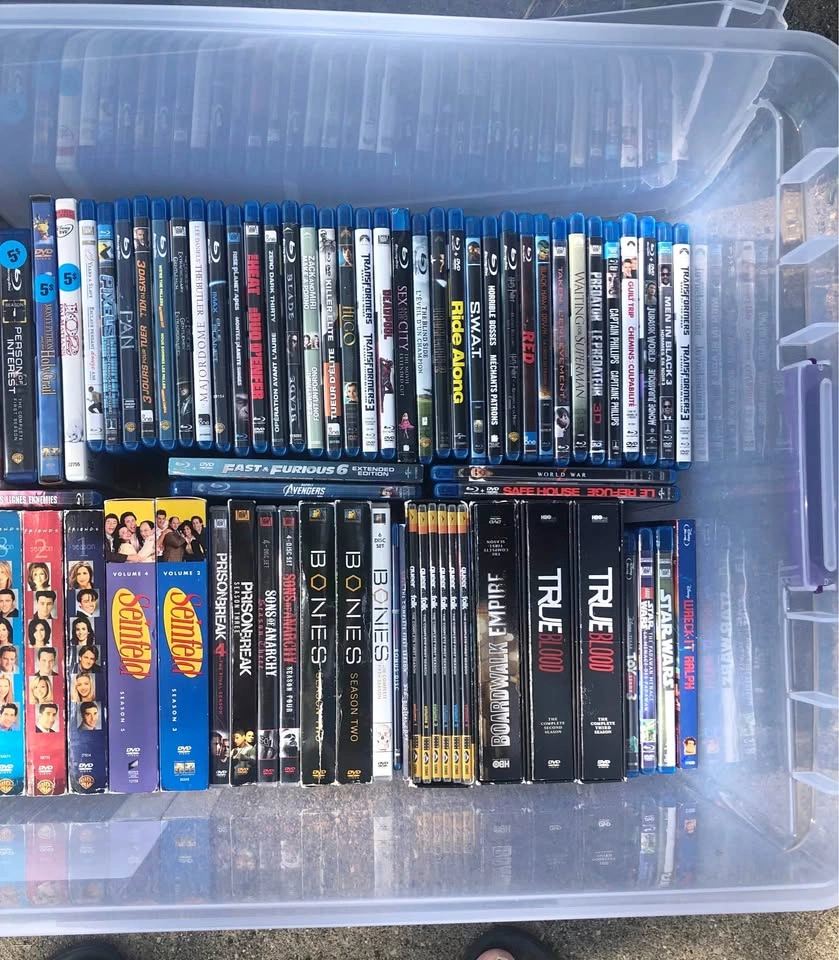 Moving Sale DVD and Blu-ray Movie and TV purge! $5each, 6/$25!