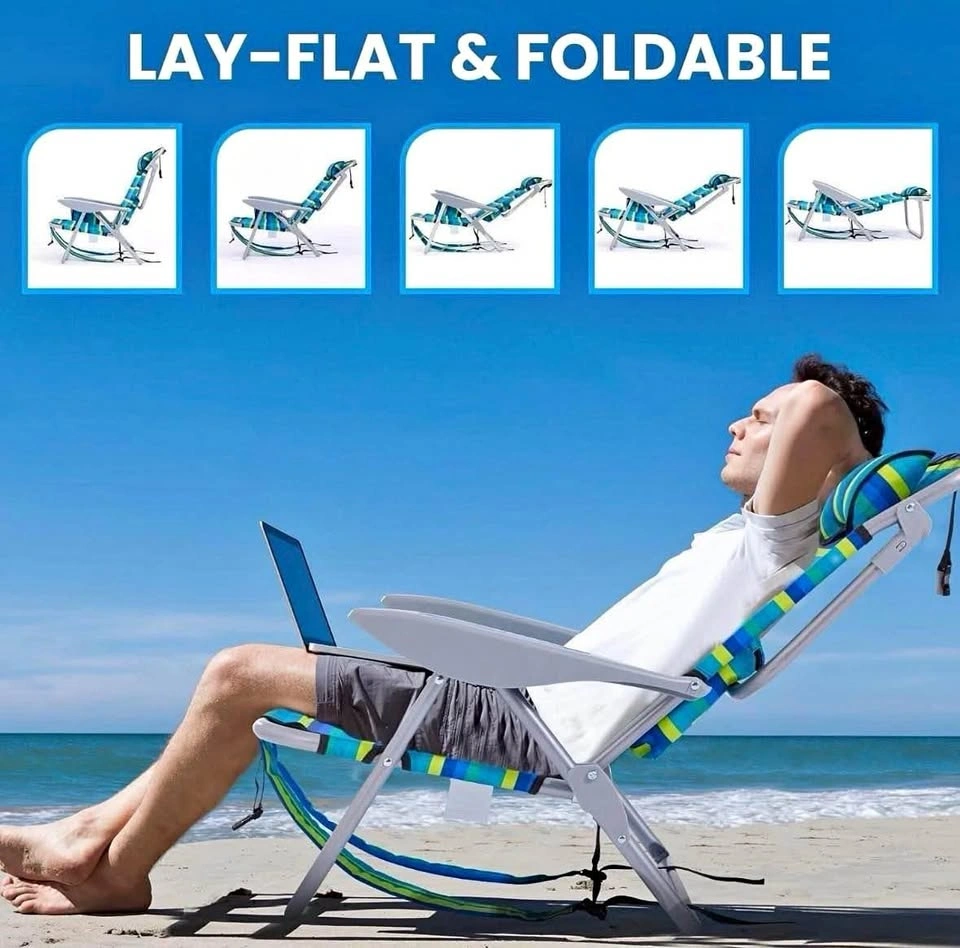 NEW-Portable Camping Beach Chair Set of 2