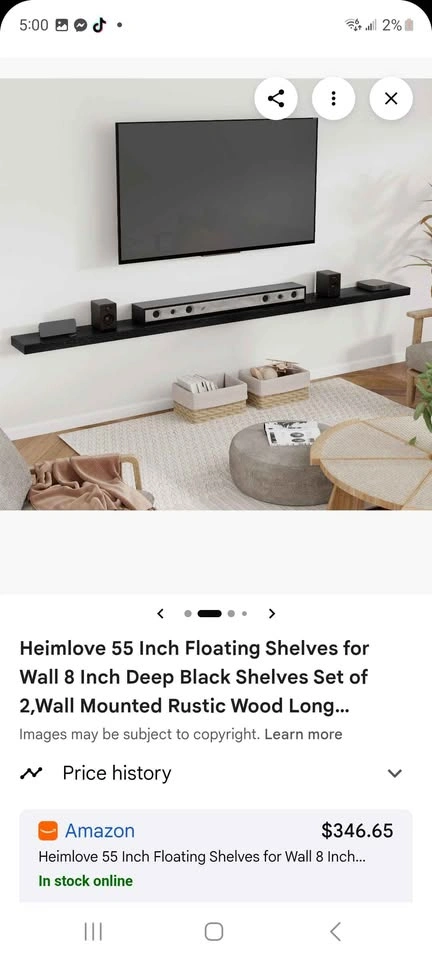 Heimlove 55 Inch Floating Shelves, Set of 2 - New in Box - photo 4