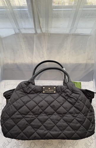 Kate Spade Stevie Diaper Bag Black Nylon Travel Baby Bag