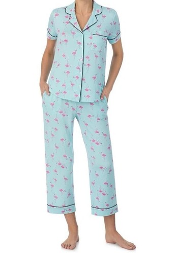NWT Kate Spade Flamingo Soft Knit Cropped Pajama Set XL - photo 3