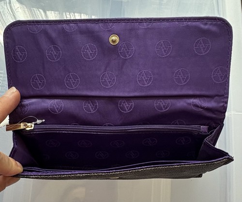 Adrienne Vittadini Studio Wallet RFID Protection embossed fold