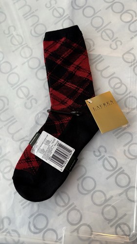 HTF Discontinued Lauren Ralph Lauren Cashmere Plaid Socks