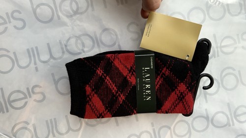HTF Discontinued Lauren Ralph Lauren Cashmere Plaid Socks - photo 5