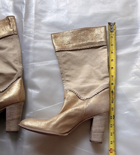 Luxury Boutique 58 Gold Ankle Boots Size 39 - photo 2