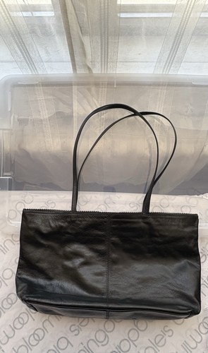 Latico Black Leather Tote Bag – Floral Lining – New