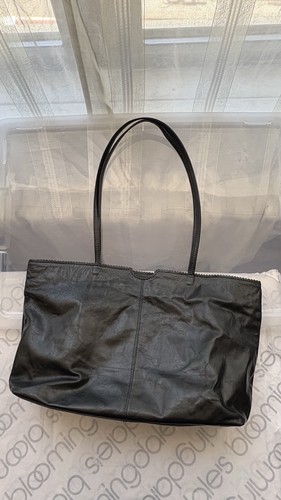 Latico Black Leather Tote Bag – Floral Lining – New - photo 2