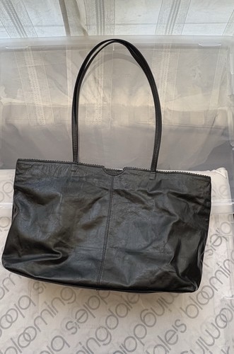 Latico Black Leather Tote Bag – Floral Lining – New - photo 3