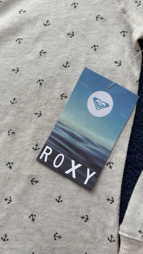 NWT Vintage Roxy Girls Long Sleeve Top 11-13 Anchors Beige - photo 3