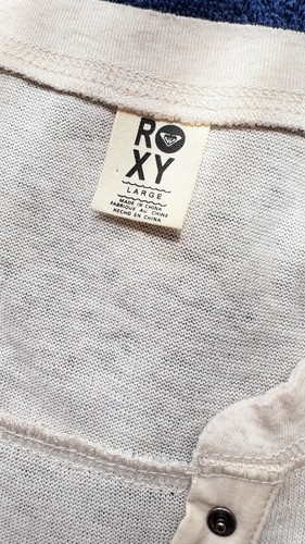 NWT Vintage Roxy Girls Long Sleeve Top 11-13 Anchors Beige - photo 5