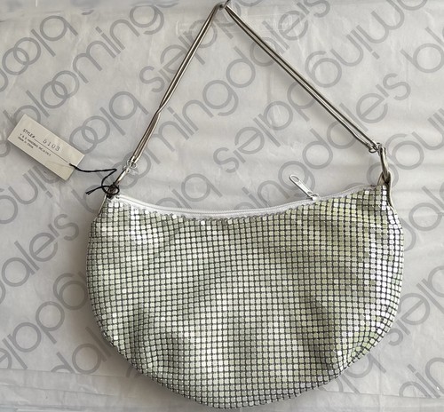 NWT Y2K Savanna Metal Pearl Silver Mesh Evening Bag - photo 2