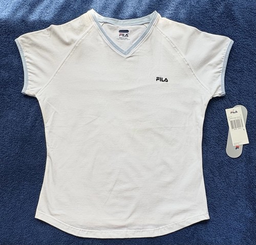 NWT FILA Alanno Women's V-Neck Tennis Top U21762