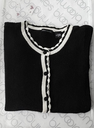 Moda International Womens M Black Silk Cashmere Cardigan - photo 2
