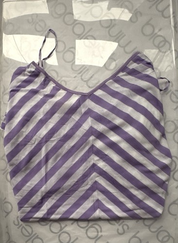 Michael Kors Purple & White Striped Top Size XS