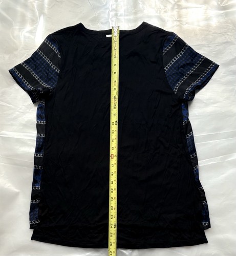 Michael Kors Women's Blue & Black Patterned T-Shirt Size M - photo 5