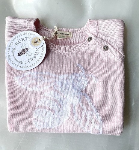 Burt's Bees Baby Pink Bee Sweater - 24 Months