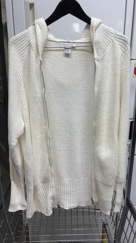 Newport News Cream Knit Zip-Up Hoodie - photo 2