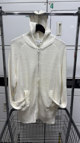 Newport News Cream Knit Zip-Up Hoodie - photo 3