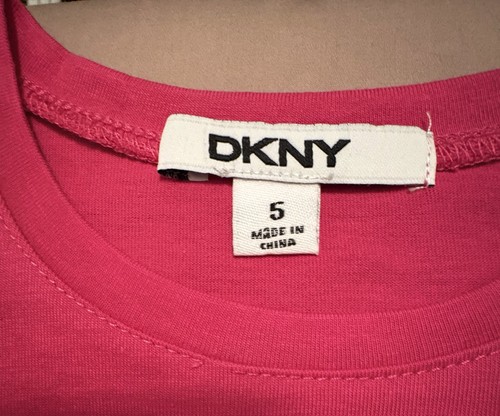 DKNY Girls Bright Pink, Rose Sequin T-Shirt Size 5 - photo 2