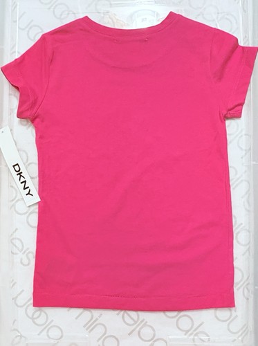 DKNY Girls Bright Pink, Rose Sequin T-Shirt Size 5 - photo 3