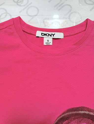 DKNY Girls Bright Pink, Rose Sequin T-Shirt Size 5 - photo 5