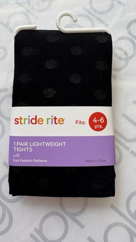 Stride Rite Little Girls Lightweight Polka Dot Tights