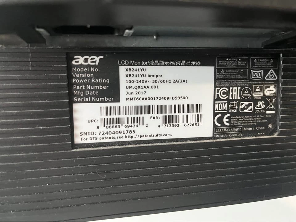 Acer Predator 24” 1440p 165Hz G-SYNC Gaming Monitor - photo 4