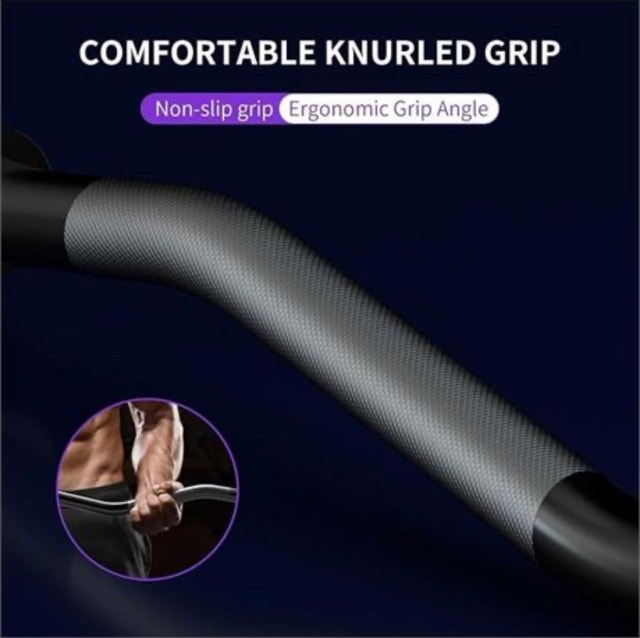 LAVVON® 47" EZ Curl Weight Lifting Bar - 1-inch Diameter - Black - photo 3
